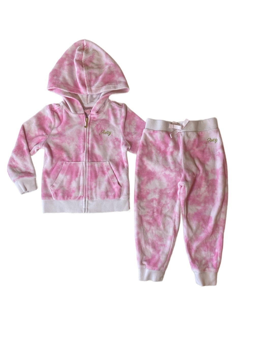 Juicy Couture Kids Pink Hoodie And Pants Size 2